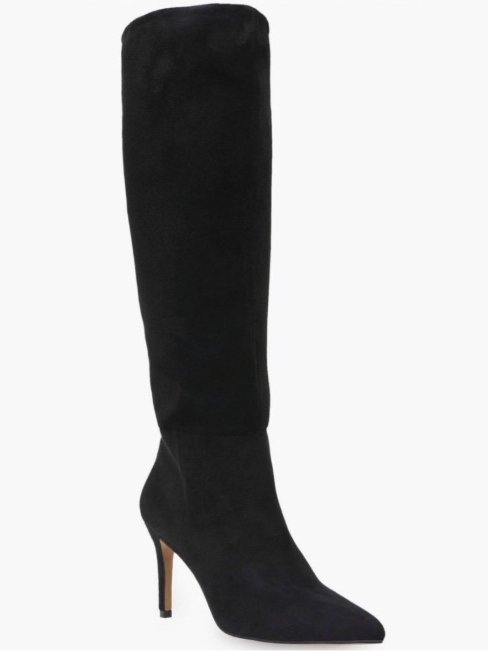 STEVEN • Black Suede Knee High Boot • Size 7.5